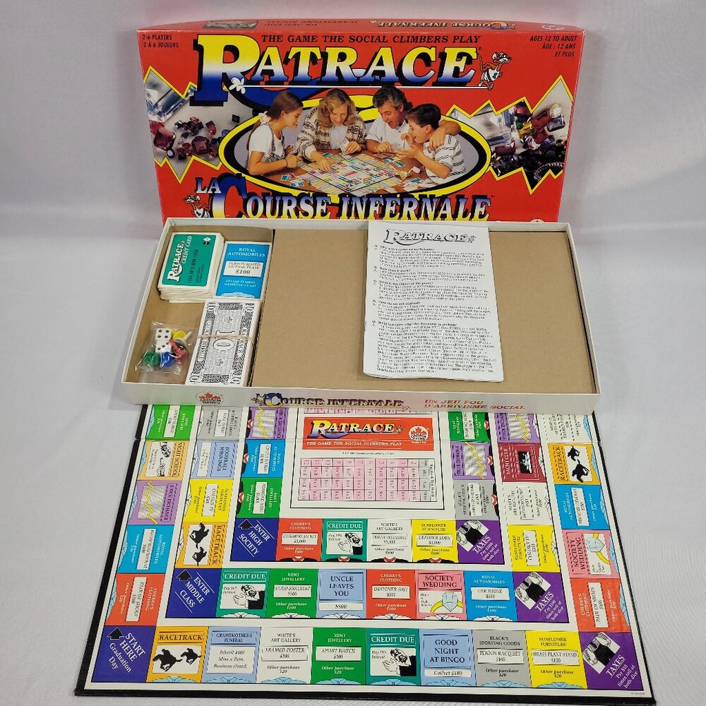 Ratrace 1994 Vintage 100% Complete Board Game by Canada Games